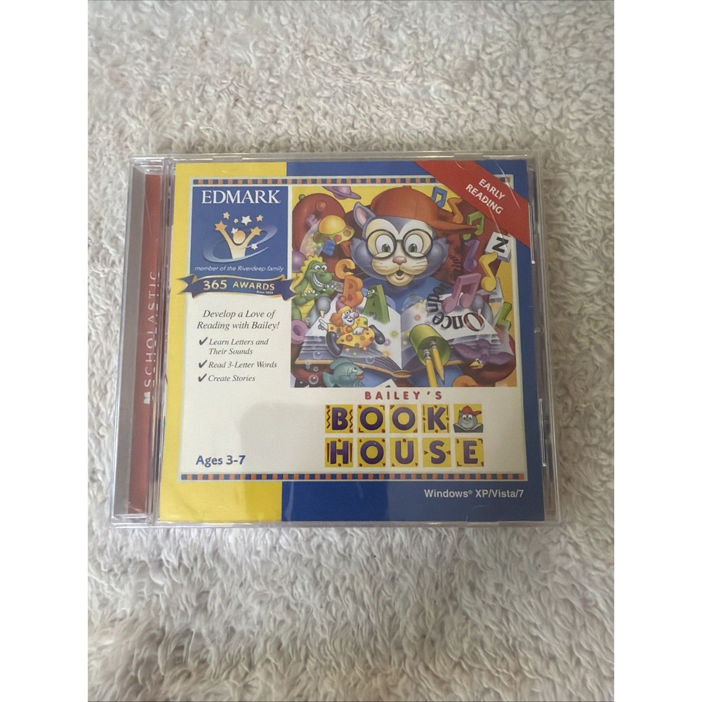 Bailey's Book House Ages 3-7 Develop Love for Reading PC WIN XP Sealed New